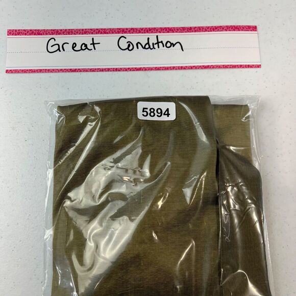 Valerie Stevens Pure Silk Button-Up Shirt Olive Green Size 8 Classic Luxe Staple - Picture 12 of 12